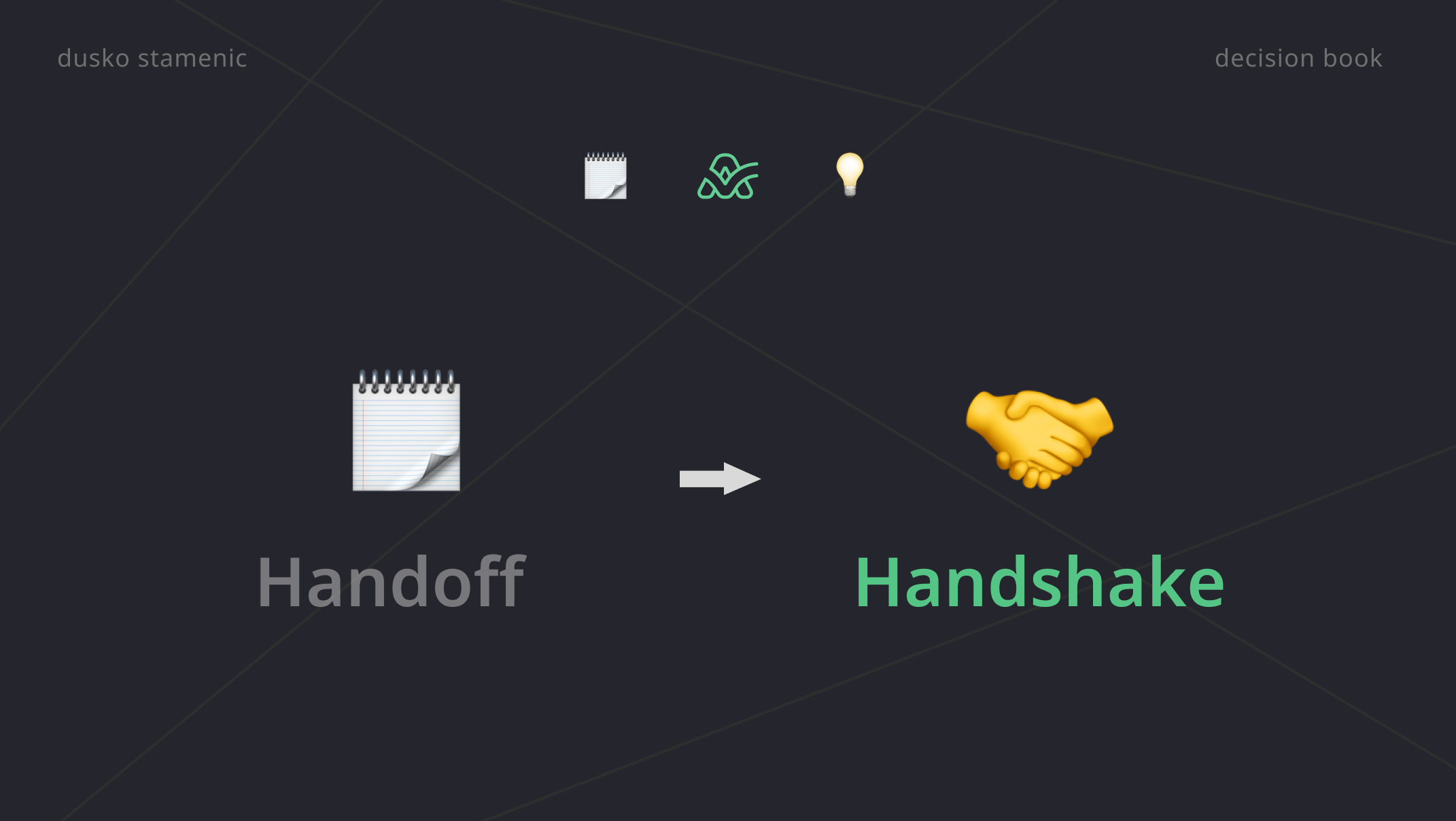Handoff, or Handshake?